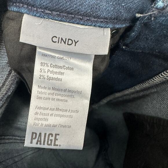 PAIGE CINDY High Rise Ankle Straight Dark Wash Denim Jean in Sussex // 0 - Picture 11 of 15
